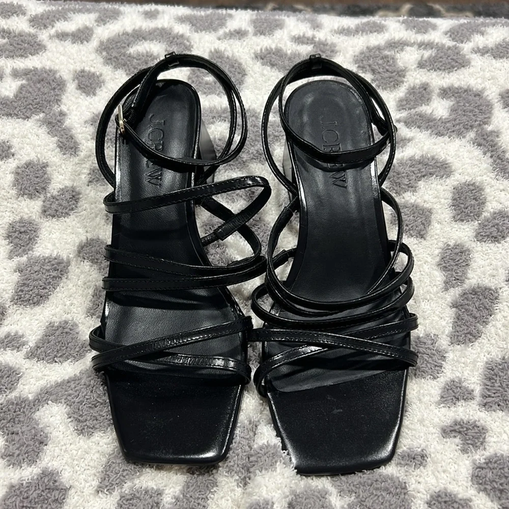 Layne strappy-sandal heels in leather